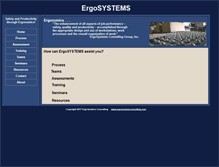 Tablet Screenshot of ergosystemsconsulting.com